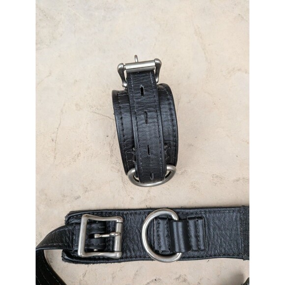 Vintage Leather Bondage Cuffs Mr S Leather 1990s 90s Black BDSM Gay main image 5